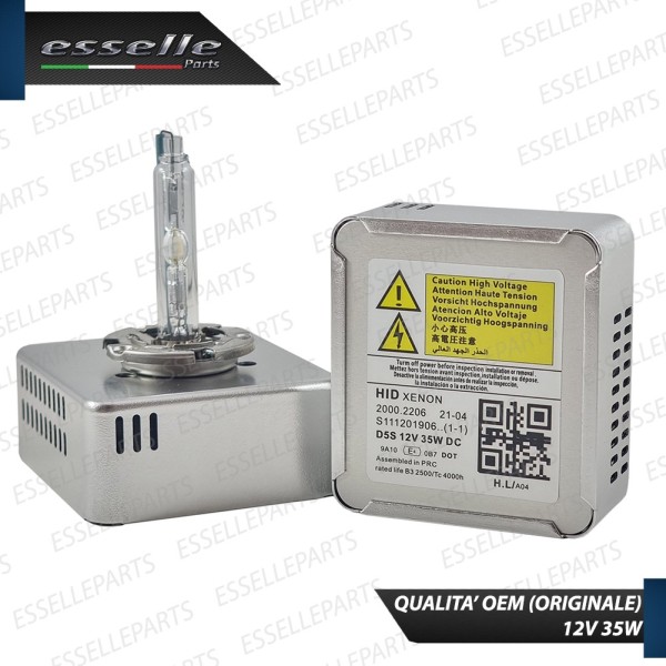 Coppia lampade di ricambio D5S 35W 6000K luce bianco ghiaccio Xenon OPEL CORSA E