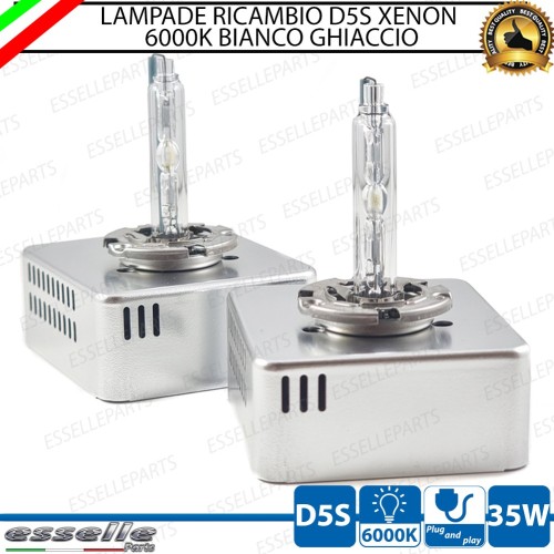 Coppia lampade di ricambio D5S 35W 6000K luce bianco ghiaccio Xenon PER MITSUBISHI L200 MK5