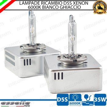 Coppia lampade di ricambio D5S 35W 6000K luce bianco ghiaccio Xenon PER SSANGYONG TIVOLI