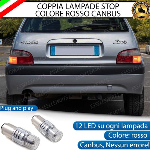 Coppia Lampade LED BAY15D Stop / Posizione Posteriori per CITROEN SAXO