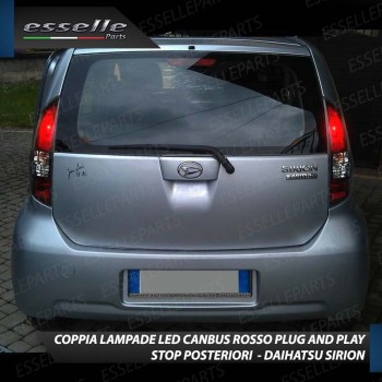 Coppia Lampade LED BAY15D Stop / Posizione Posteriori per DAIHATSU SIRION