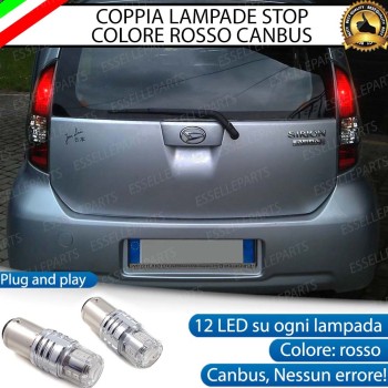 Coppia Lampade LED BAY15D Stop / Posizione Posteriori per DAIHATSU SIRION