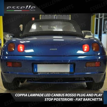 Coppia Lampade LED BAY15D Stop / Posizione Posteriori per FIAT BARCHETTA