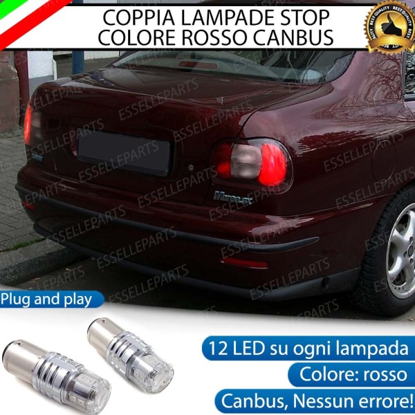 Coppia Lampade LED BAY15D Stop / Posizione Posteriori per FIAT MAREA