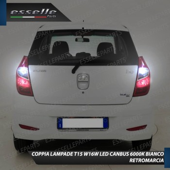 Luci Retromarcia HYUNDAI I10 I 1200 LUMEN T15 W16W CANBUS 3.0 NO ERROR