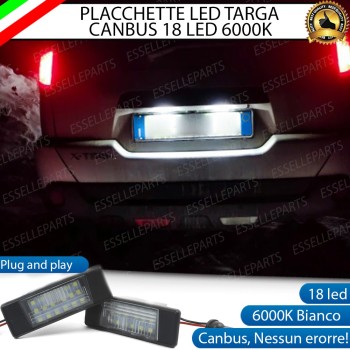 Placchette Luci Targa Led NISSAN X TRAIL II canbus 6000k placchetta