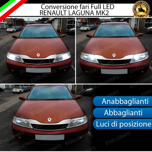 Conversione Fari Full LED per Renault Laguna 2 6000K Bianco Ghiaccio Canbus