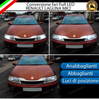 Conversione Fari Full LED per Renault Laguna 2 6000K Bianco Ghiaccio Canbus