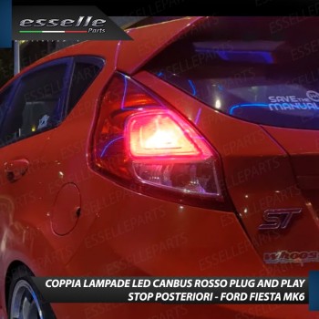 Coppia Lampade LED BAY15D Stop / Posizione Posteriori per FORD FIESTA MK6 RESTYLING