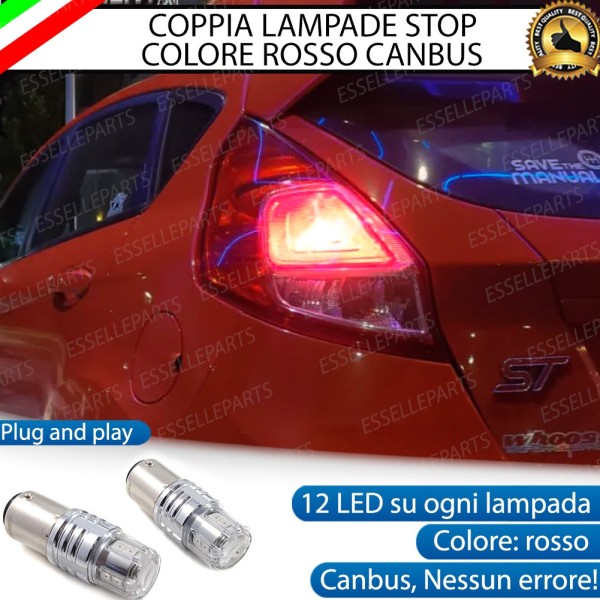 Coppia Lampade LED BAY15D Stop / Posizione Posteriori per FORD FIESTA MK6 RESTYLING