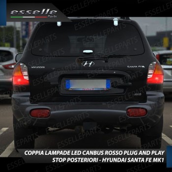 Coppia Lampade LED BAY15D Stop / Posizione Posteriori per HYUNDAI Santa Fe I