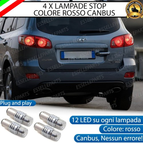 4 X Lampade LED BAY15D Stop / Posizione Posteriori per HYUNDAI SANTA FE II