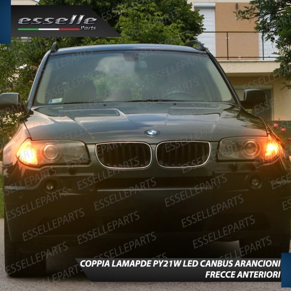 PER MODELLI FINO AL 2008 - Coppia Frecce Anteriori PY21W 35 LED Canbus BMW X3 E83