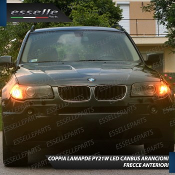 PER MODELLI FINO AL 2008 - Coppia Frecce Anteriori PY21W 35 LED Canbus BMW X3 E83