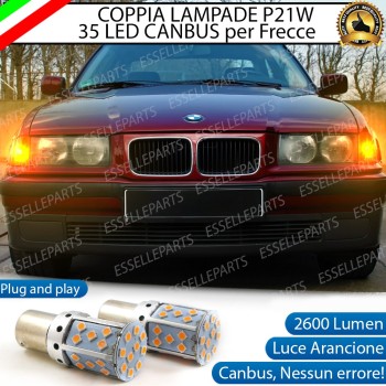 Coppia Frecce Anteriori P21W 35 LED Canbus BMW SERIE 3 E36 con frecce Arancioni