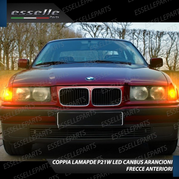 Coppia Frecce Anteriori P21W 35 LED Canbus BMW SERIE 3 E36 con frecce Arancioni