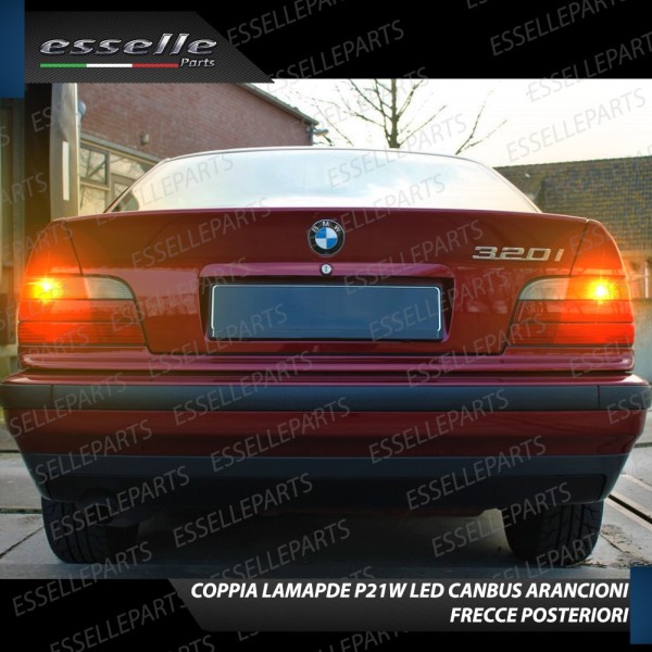 Coppia Frecce Posteriori P21W 35 LED Canbus BMW SERIE 3 E36 con frecce Arancioni
