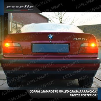 Coppia Frecce Posteriori P21W 35 LED Canbus BMW SERIE 3 E36 con frecce Arancioni