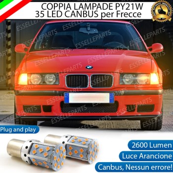Coppia Frecce Anteriori PY21W 35 LED Canbus BMW SERIE 3 E36 con frecce Trasparenti