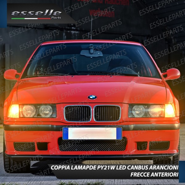 Coppia Frecce Anteriori PY21W 35 LED Canbus BMW SERIE 3 E36 con frecce Trasparenti