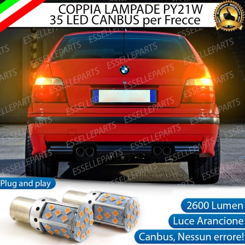 Coppia Frecce Posteriori PY21W 35 LED Canbus BMW SERIE 3 E36 con frecce Trasparenti