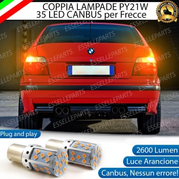 Coppia Frecce Posteriori PY21W 35 LED Canbus BMW SERIE 3 E36 con frecce Trasparenti
