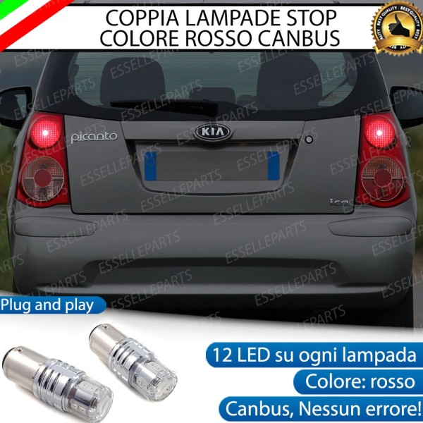Coppia Lampade LED BAY15D Stop / Posizione Posteriori per KIA PICANTO