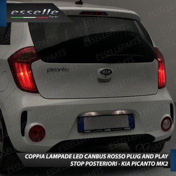 Coppia Lampade LED BAY15D Stop / Posizione Posteriori per KIA PICANTO 2