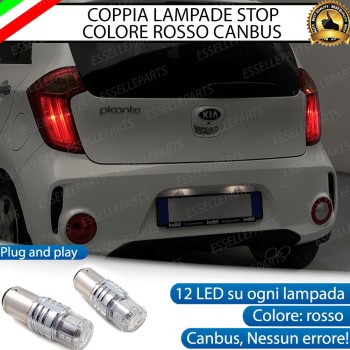 Coppia Lampade LED BAY15D Stop / Posizione Posteriori per KIA PICANTO 2