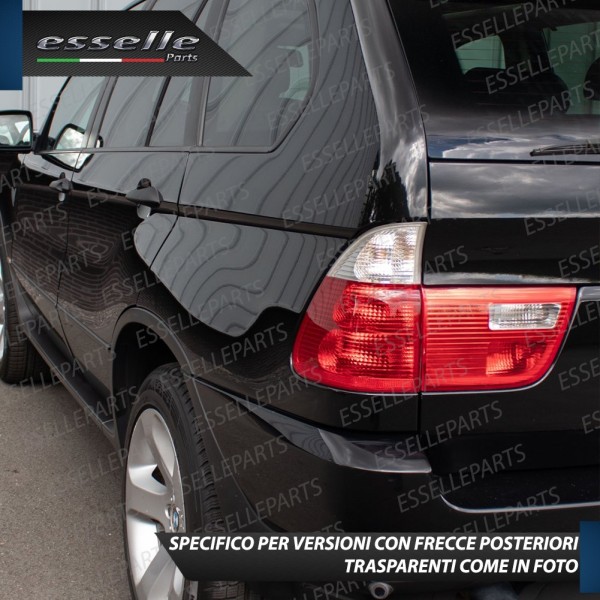 Coppia Frecce Posteriori PY21W 35 LED Canbus BMW X5 E53 con frecce Trasparenti