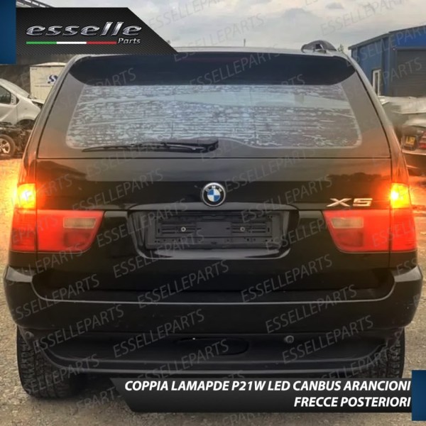 Coppia Frecce Posteriori P21W 35 LED Canbus BMW X5 E53 con frecce Arancioni