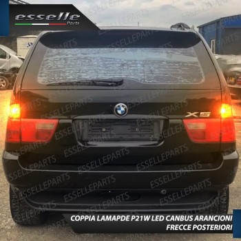 Coppia Frecce Posteriori P21W 35 LED Canbus BMW X5 E53 con frecce Arancioni
