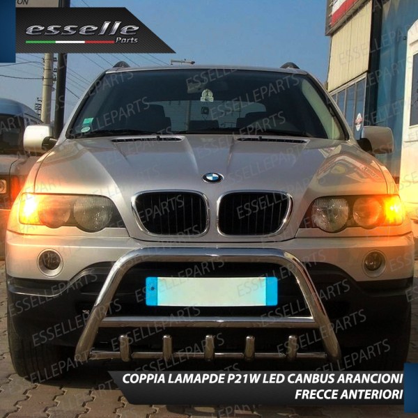 Coppia Frecce Anteriori P21W 35 LED Canbus BMW X5 E53 con frecce Arancioni