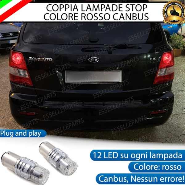 Coppia Lampade LED BAY15D Stop / Posizione Posteriori per KIA SORENTO 1