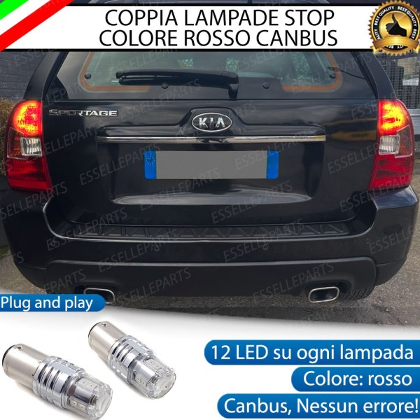 Coppia Lampade LED BAY15D Stop / Posizione Posteriori per KIA SPORTAGE 2