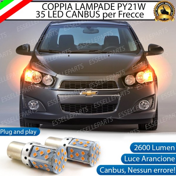 Coppia Frecce Anteriori PY21W 35 LED Canbus CHEVROLET AVEO T300