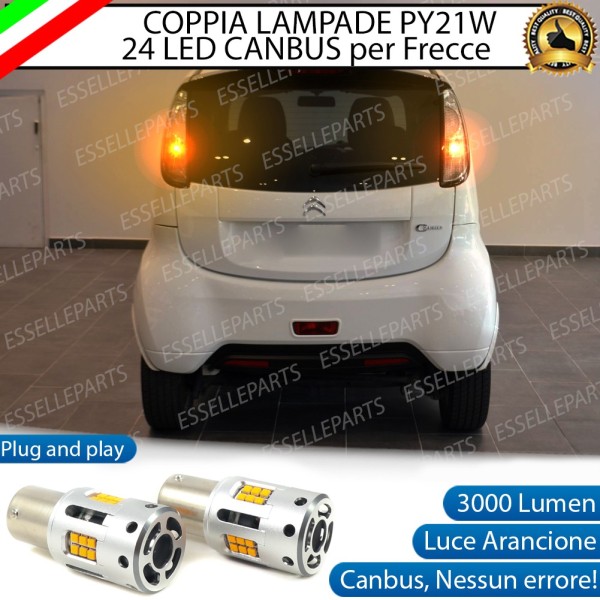 Coppia Frecce Posteriori PY21W 24 LED Canbus 3.0 per CITROEN C-ZERO
