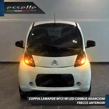 Coppia Lampade T20 WY21W 24 LED CANBUS 3.0 PER FRECCE DIREZIONALI ANTERIORI CITROEN C-ZERO