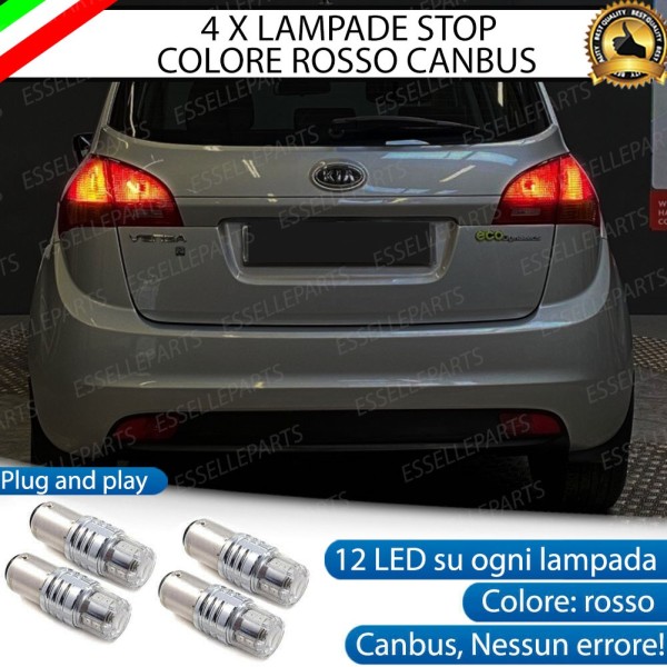 4 X Lampade LED BAY15D Stop / Posizione Posteriori per KIA VENGA