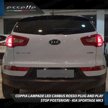 Coppia Lampade LED BAY15D Stop Posizione Posteriori per KIA SPORTAGE 3 Pre-Restyling