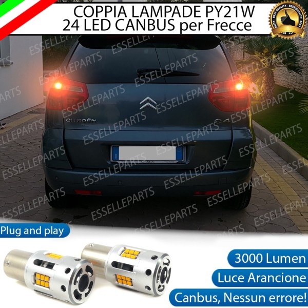 Coppia Frecce Posteriori PY21W 24 LED Canbus 3.0 per CITROEN C4 PICASSO I