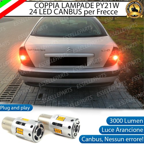 Coppia Frecce Posteriori PY21W 24 LED Canbus 3.0 per CITROEN C5 I