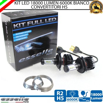 Kit FULL LED H5 / R2 18000 LUMEN Canbus 6000K Bianco Ghiaccio