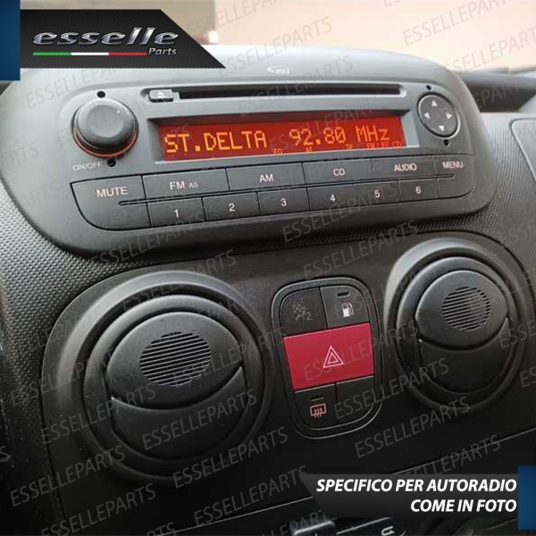 SET RICAMBIO PER TASTI AUTORADIO STEREO ORIGINALE PER FIAT FIORINO III ADESIVI