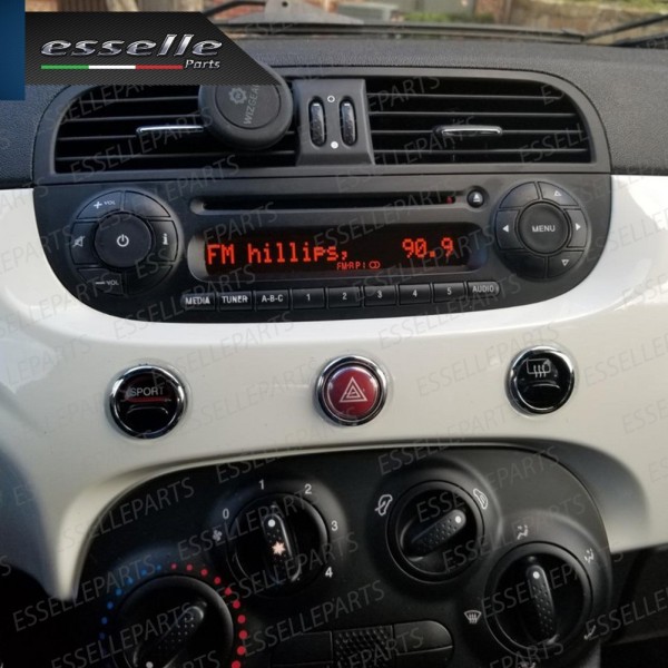 SET RICAMBIO PER TASTI AUTORADIO STEREO ORIGINALE PER FIAT 500 ADESIVI