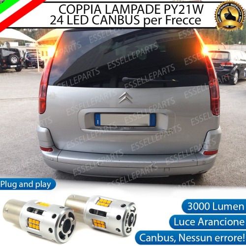 Coppia Frecce Posteriori PY21W 24 LED Canbus 3.0 per CITROEN C8