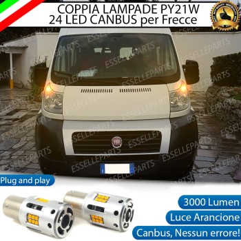 Coppia Frecce Anteriori PY21W 24 LED Canbus 3.0 per FIAT DUCATO III