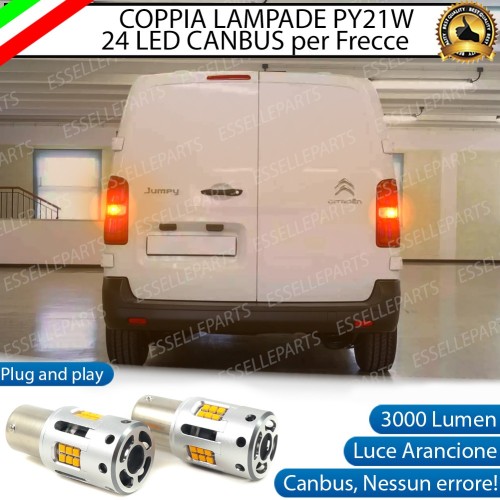 Coppia Frecce Posteriori PY21W 24 LED Canbus 3.0 per CITROEN JUMPY III