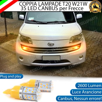 Coppia Lampade T20 WY21W 35 LED CANBUS PER FRECCE DIREZIONALI Anteriori PER DAIHATSU MATERIA