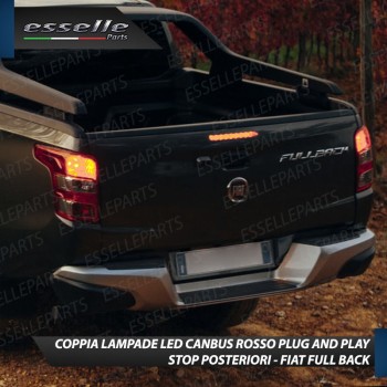 Coppia Lampade LED BAY15D Stop / Posizione Posteriori per FIAT FULLBACK